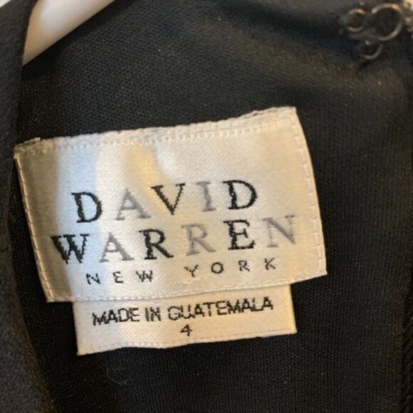 David Warren New York Black Dress Gold Accent - Picture 3 of 5